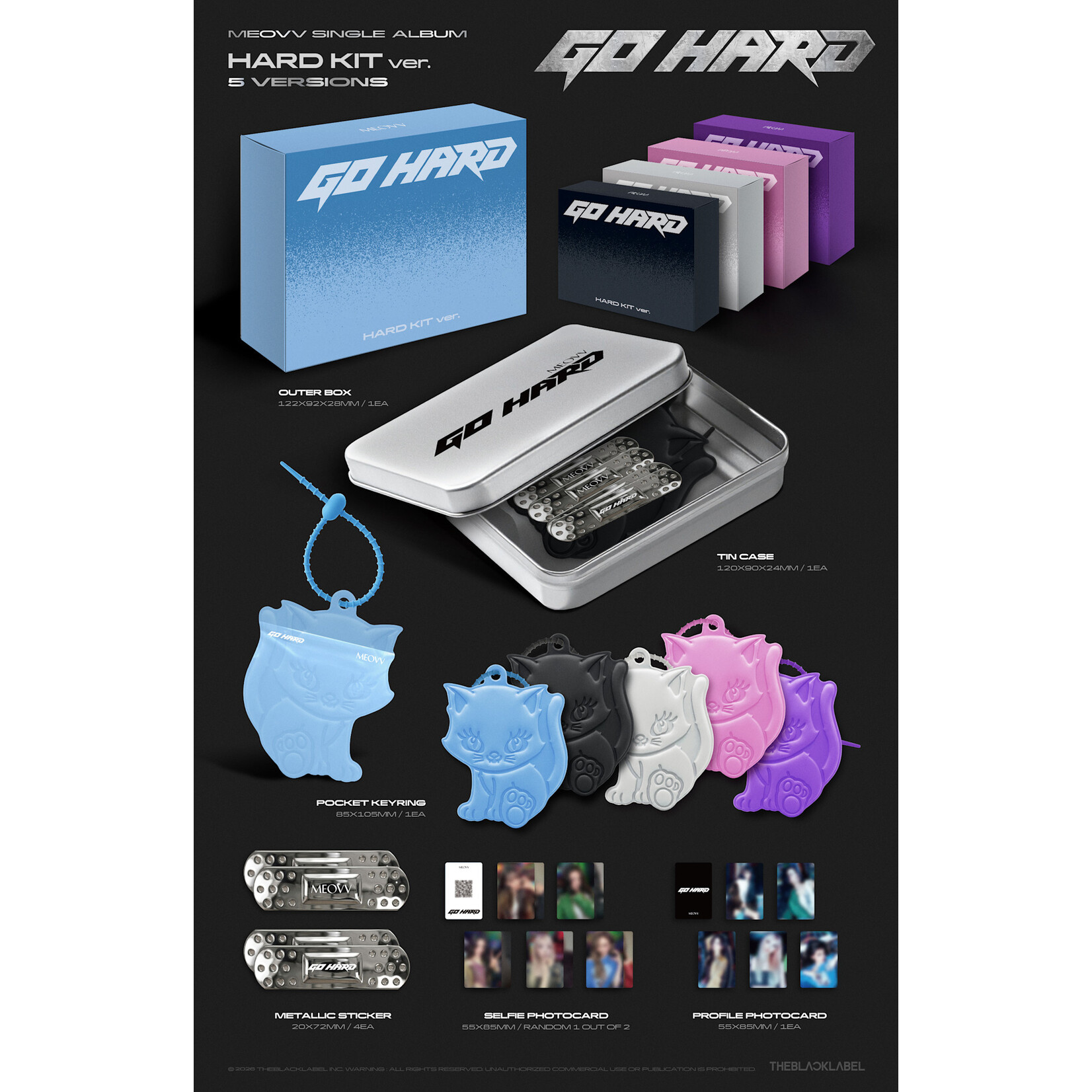 MEOVV MEOVV - The 3rd Single Album [GO HARD] (HARD KIT ver.) + Random Photocard (WM)