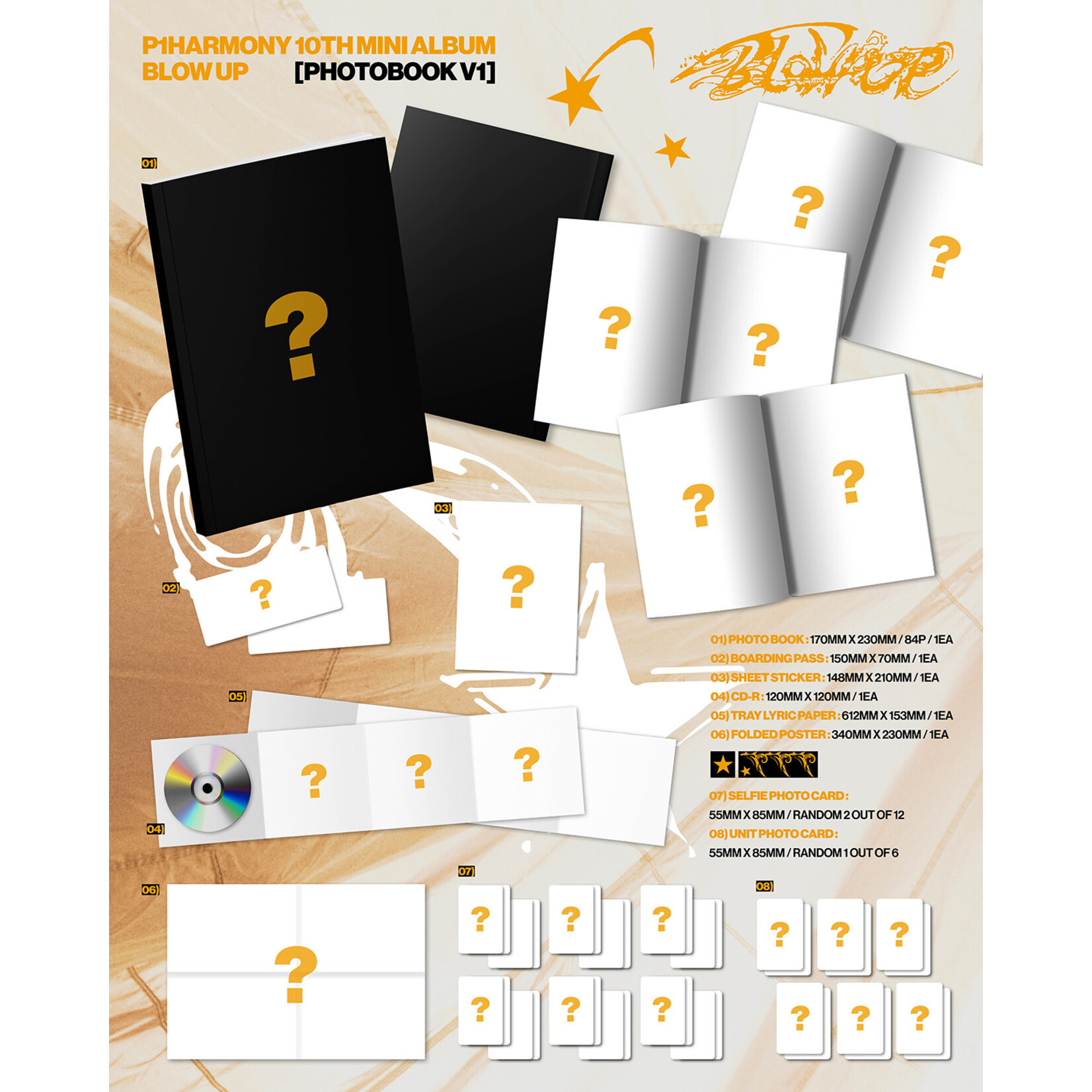 P1Harmony P1Harmony - 10th Mini Album [BLOW UP] (Photobook Ver.) + Random Photocard (APPLE MUSIC)