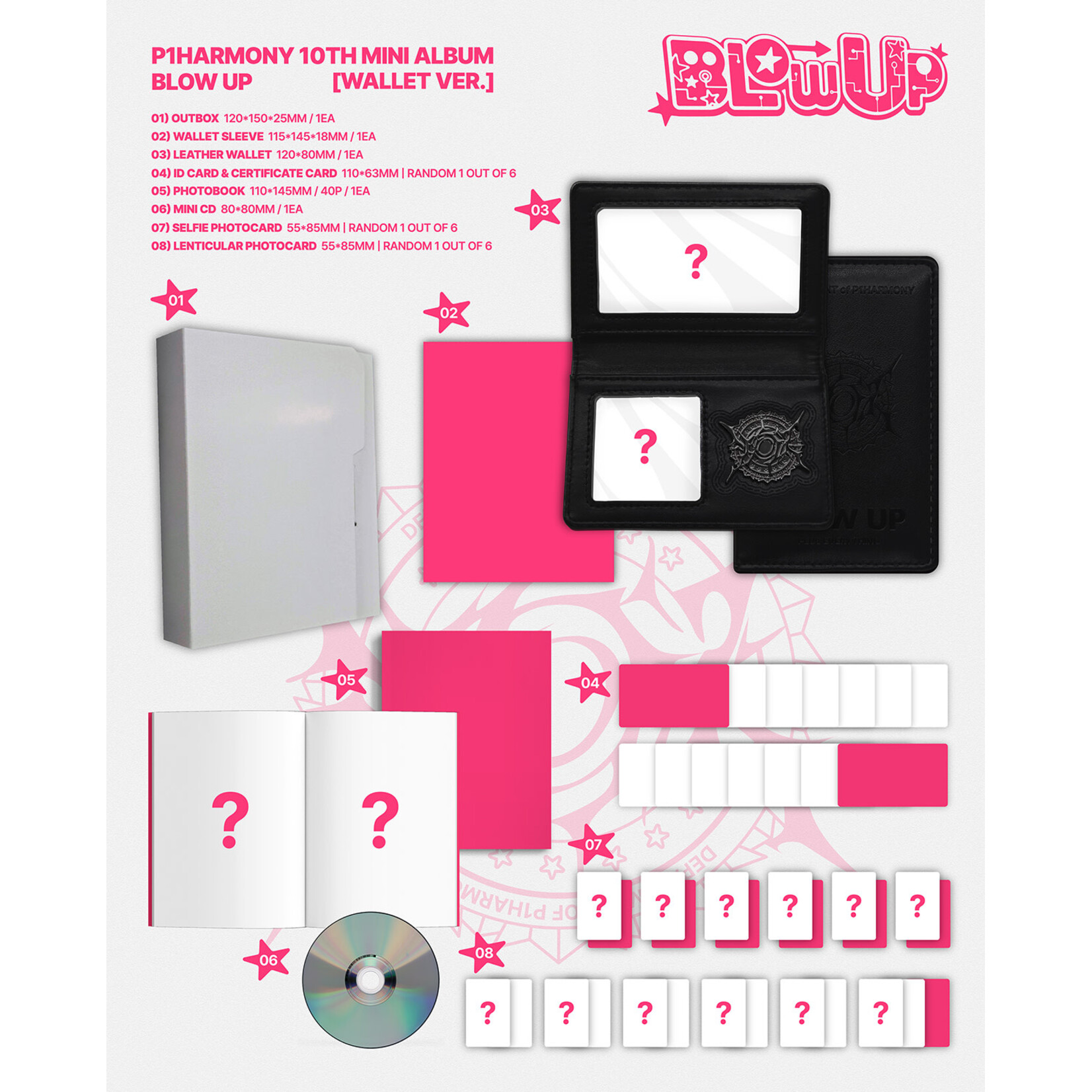 P1Harmony P1Harmony - 10th Mini Album [BLOW UP] (Wallet Ver.) + Random Photocard (APPLE MUSIC)