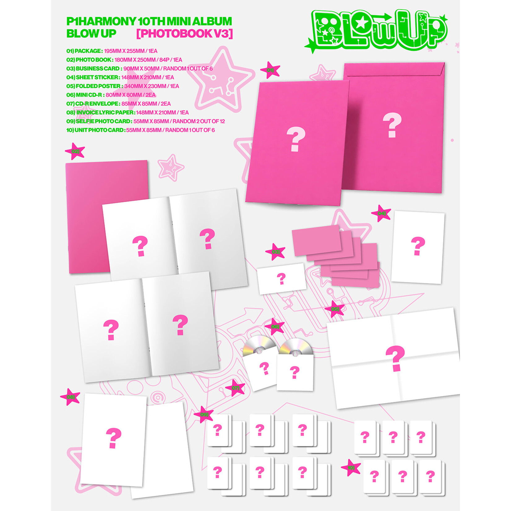 P1Harmony P1Harmony - 10th Mini Album [BLOW UP] (Photobook Ver.) + Random Photocard (SW)