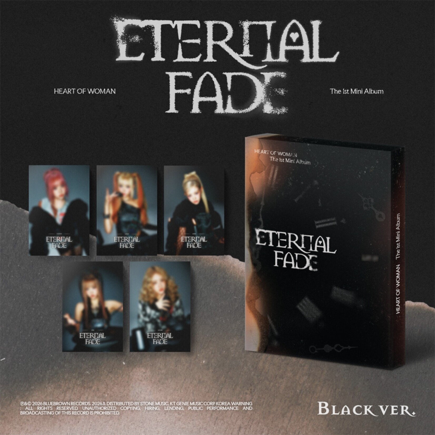 HEART OF WOMAN HEART OF WOMAN - 1st Mini Album [ETERNAL FADE] (Black Ver.)