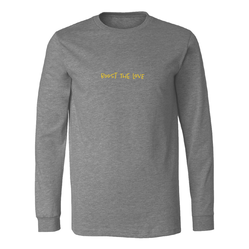 Bella Canvas BOOST the Love Mustard Long Sleeve Shirt