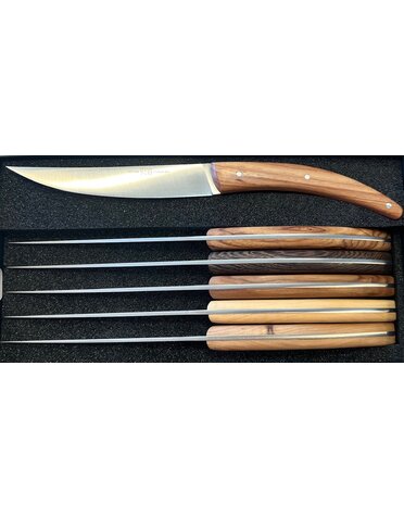 Goyon Chazeau GC Stk Knife Set Plein Manche 6 Assorted Wood