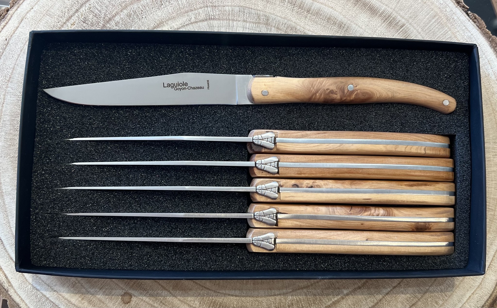 Set of 6 Steak Knives Laguiole Brasserie Juniper