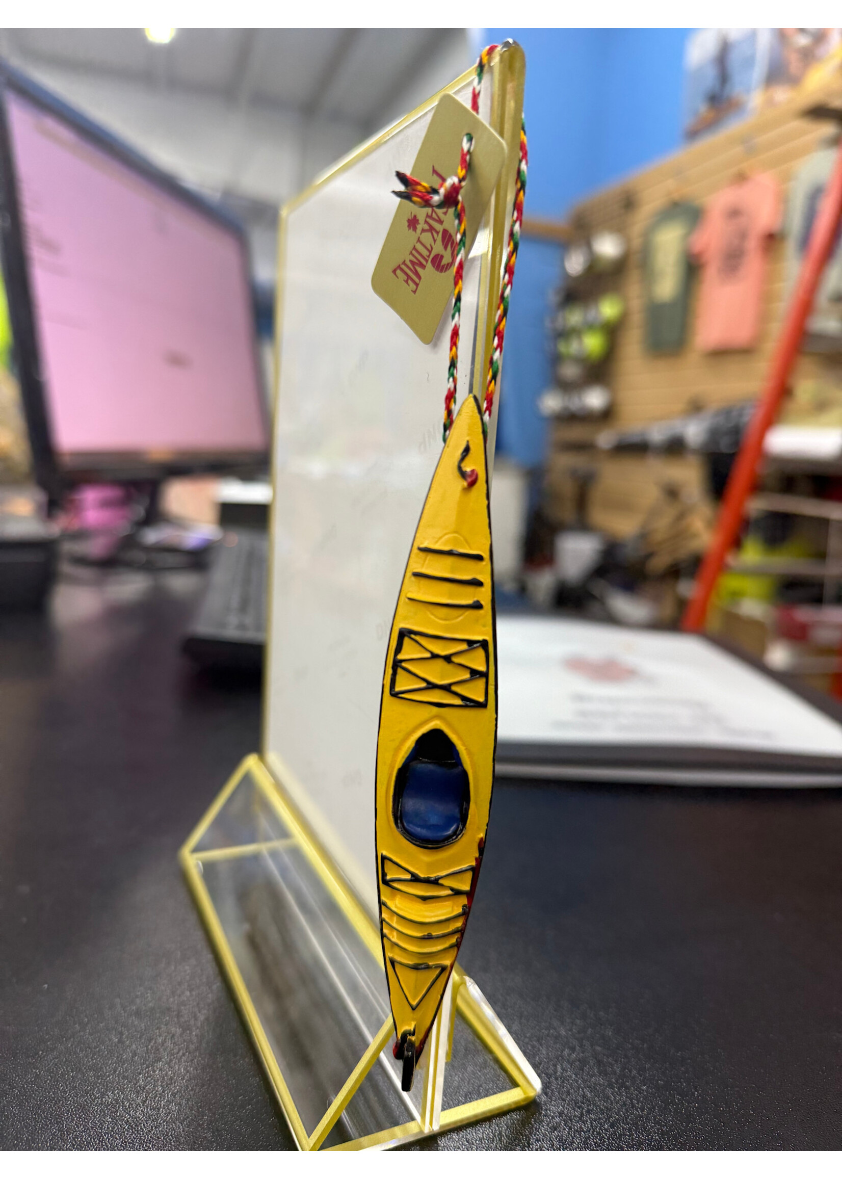 PeakTime Sea Kayak Yellow Ornament
