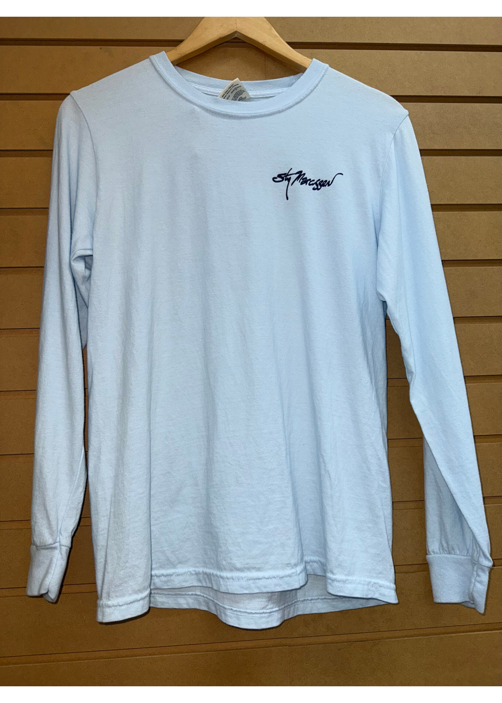 Comfort Colors Stig Shrimp Boat Long Sleeve, Chambray