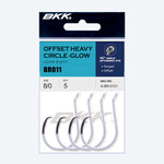 BKK BKK Heavy Circle Offset Glow 6/0 6pk