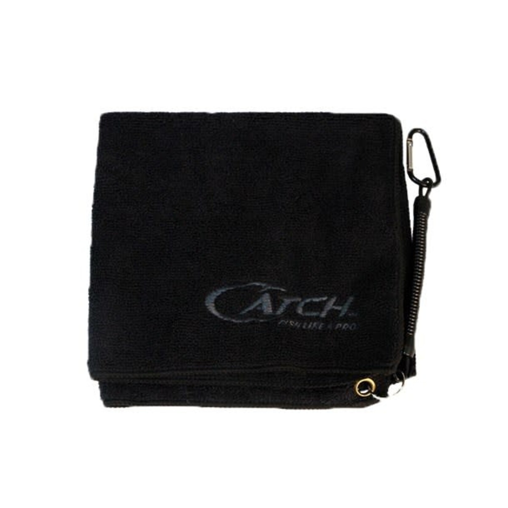 Catch Catch Fishing Towel 40x40 cm Black W/leash
