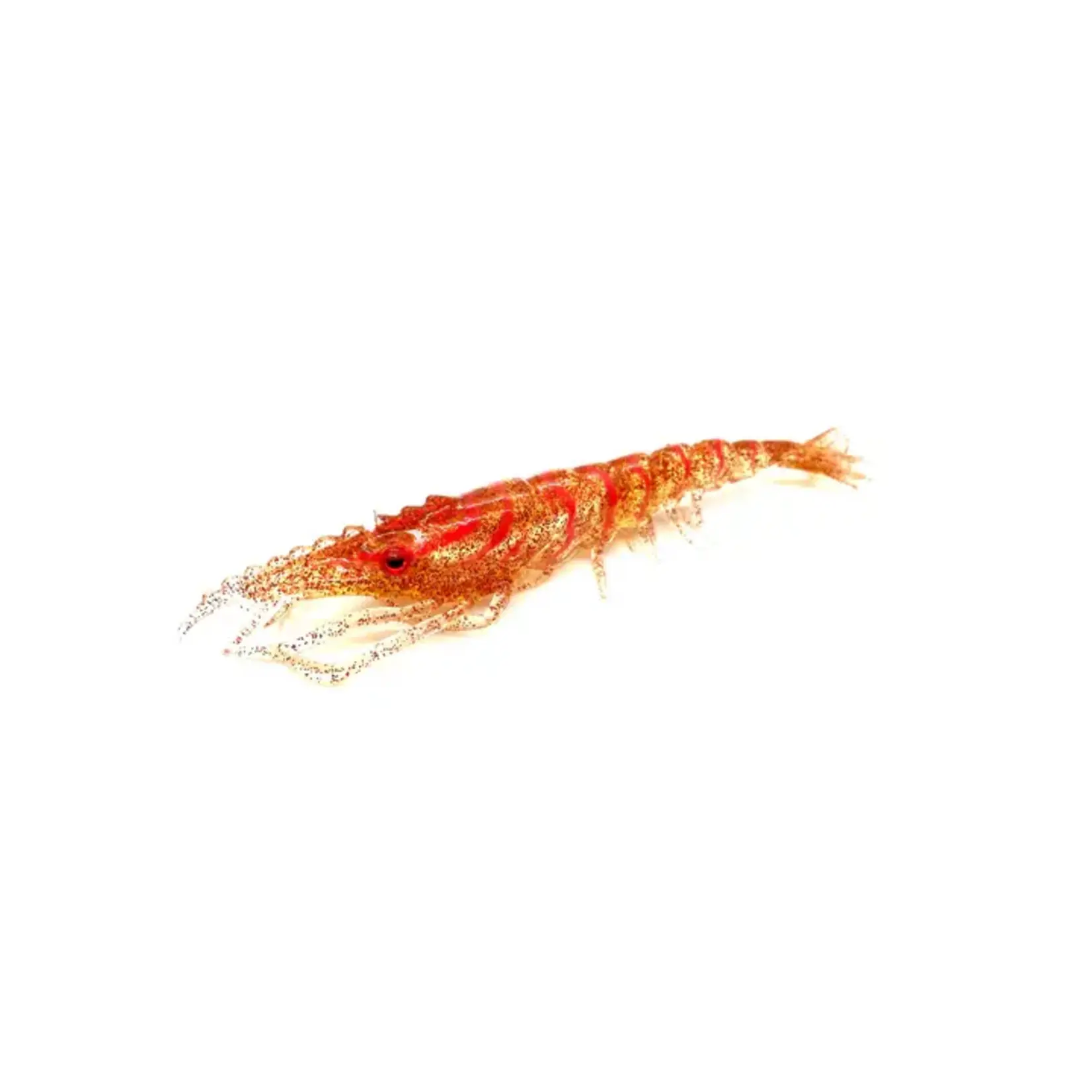 Overcast Lure Co. Bucking Shrimp Roseau Red Artificial Shrimp, 4 Pack, 2 Rigged