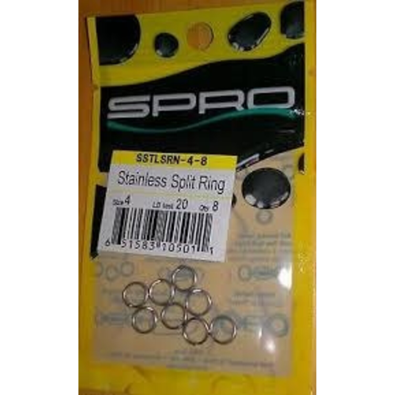 Spro SPRO Stainless Split Rings Stainless sz4 8 pk