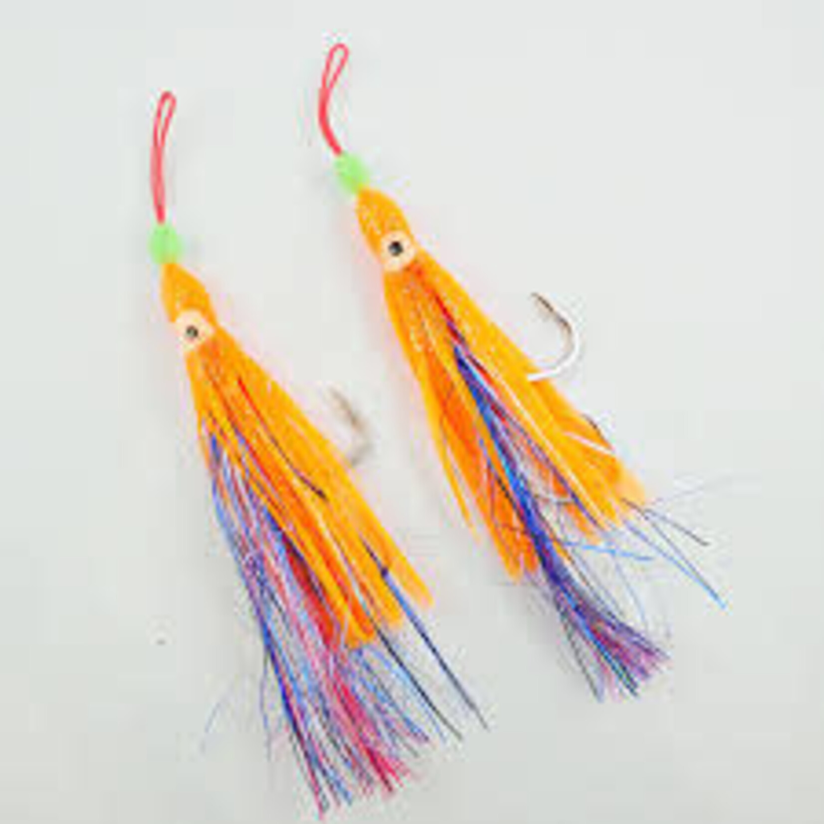 Catch Flashed Octo Skirt 1/0 Orange Replacement for Beta Bugs and inchiku jigs, 2 pack
