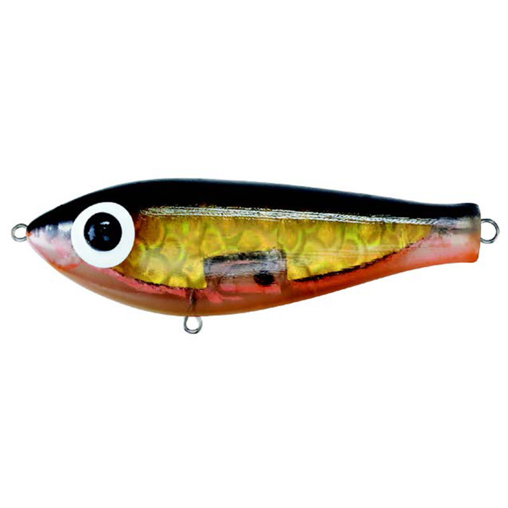 Paul Brown L&S Paul Brown, Soft Body , large Profile Lure, Black Back/Gold/Orange Belly