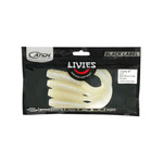Catch Black Label Livies 6" Curly Tail White Warrior Glow (w/UV) 4pk