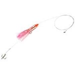 Blue Water Candy Feather Weight Skirts Red/pearl 4 inches of reversing pearlescent and holographic soft mylar material.