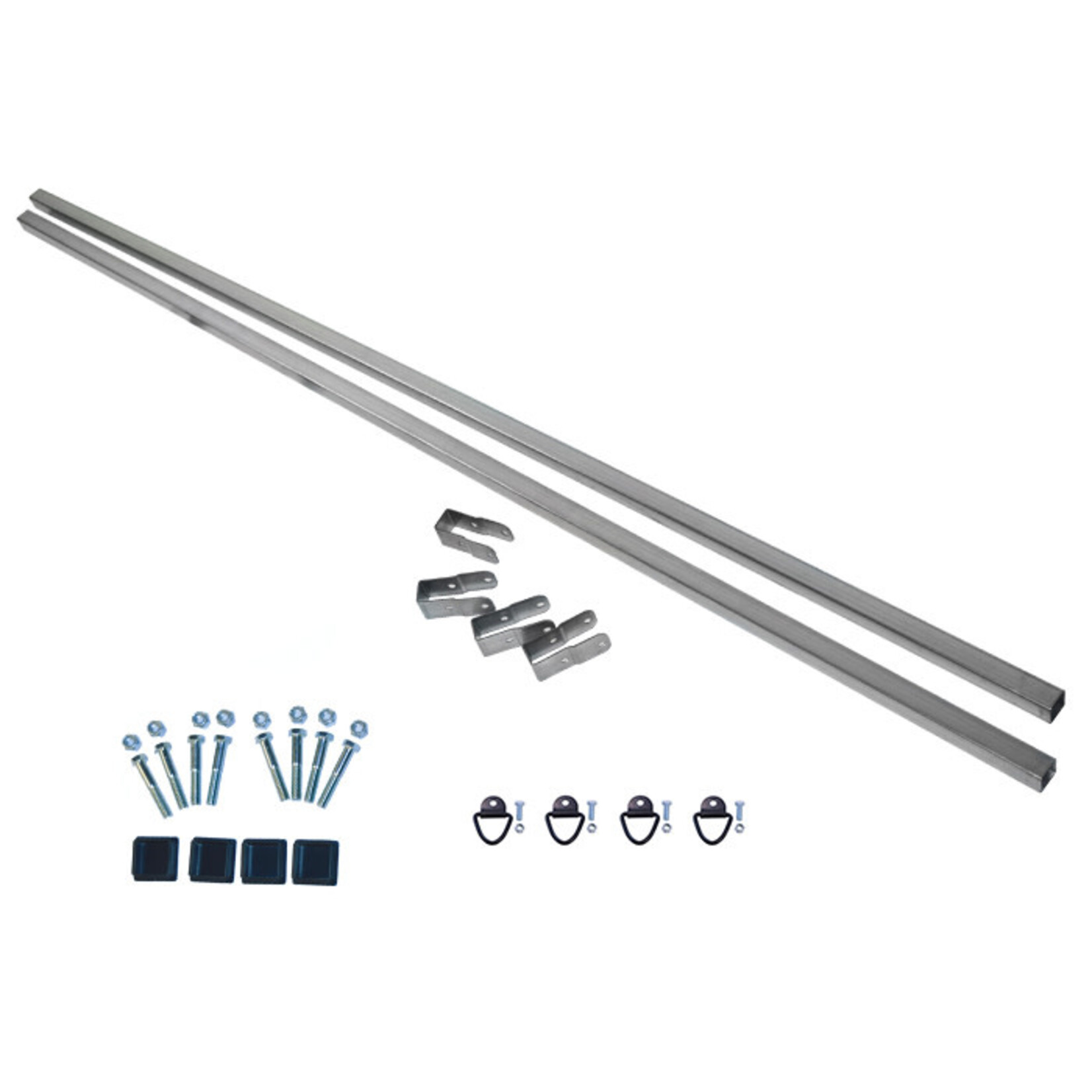 Malone Malone 78" HD 1.25" Galvanized Cross Bars w/mounting hardware, d-rings and end caps