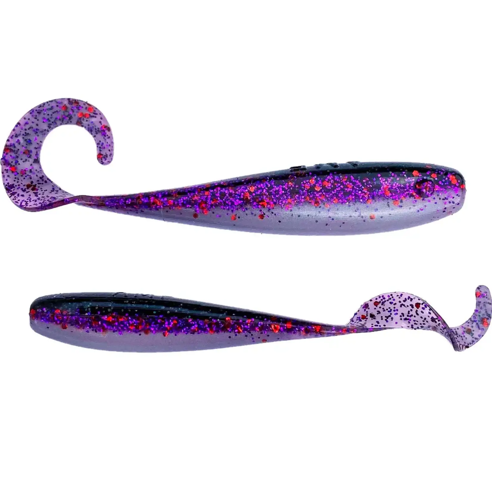 A.M. Fishing A.M. Fishing Culry Tail Jerkshad 4" Midnight Mullet