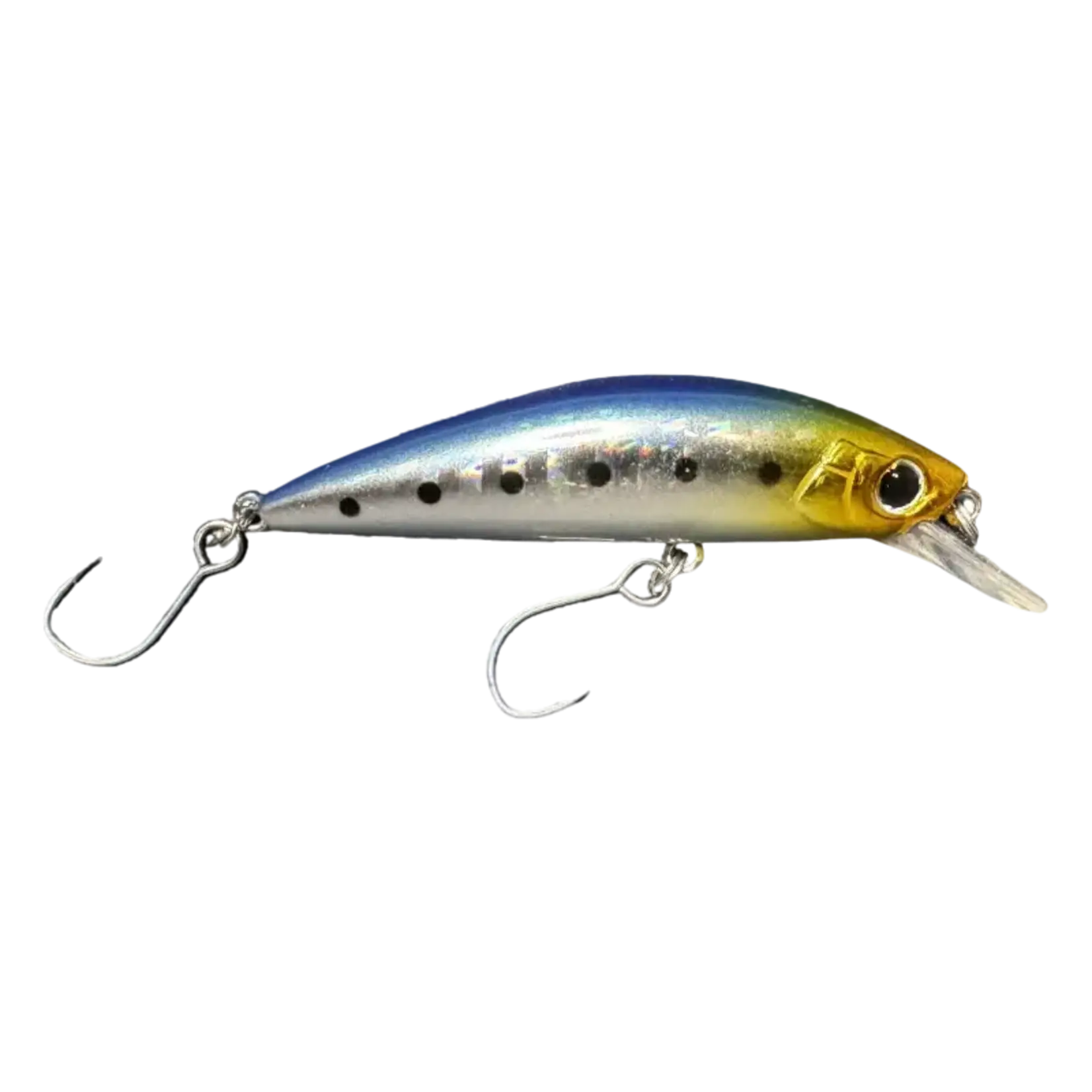 Light Tackle Central LTC 3" Sinking Jerkbait - Spotted Chrome Blue Back