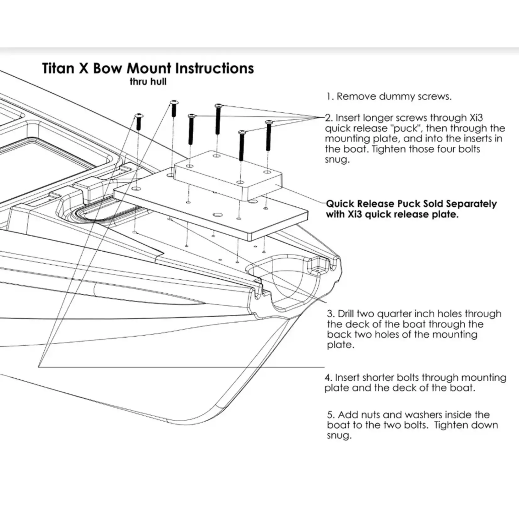 Native Watercraft Native Titan X Bow Motor Mount - 10.5 & 12.5