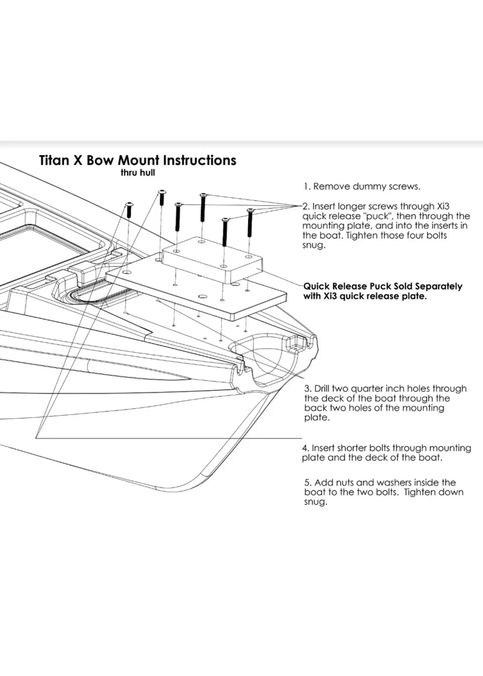Native Watercraft Native Titan X Bow Motor Mount - 10.5 & 12.5