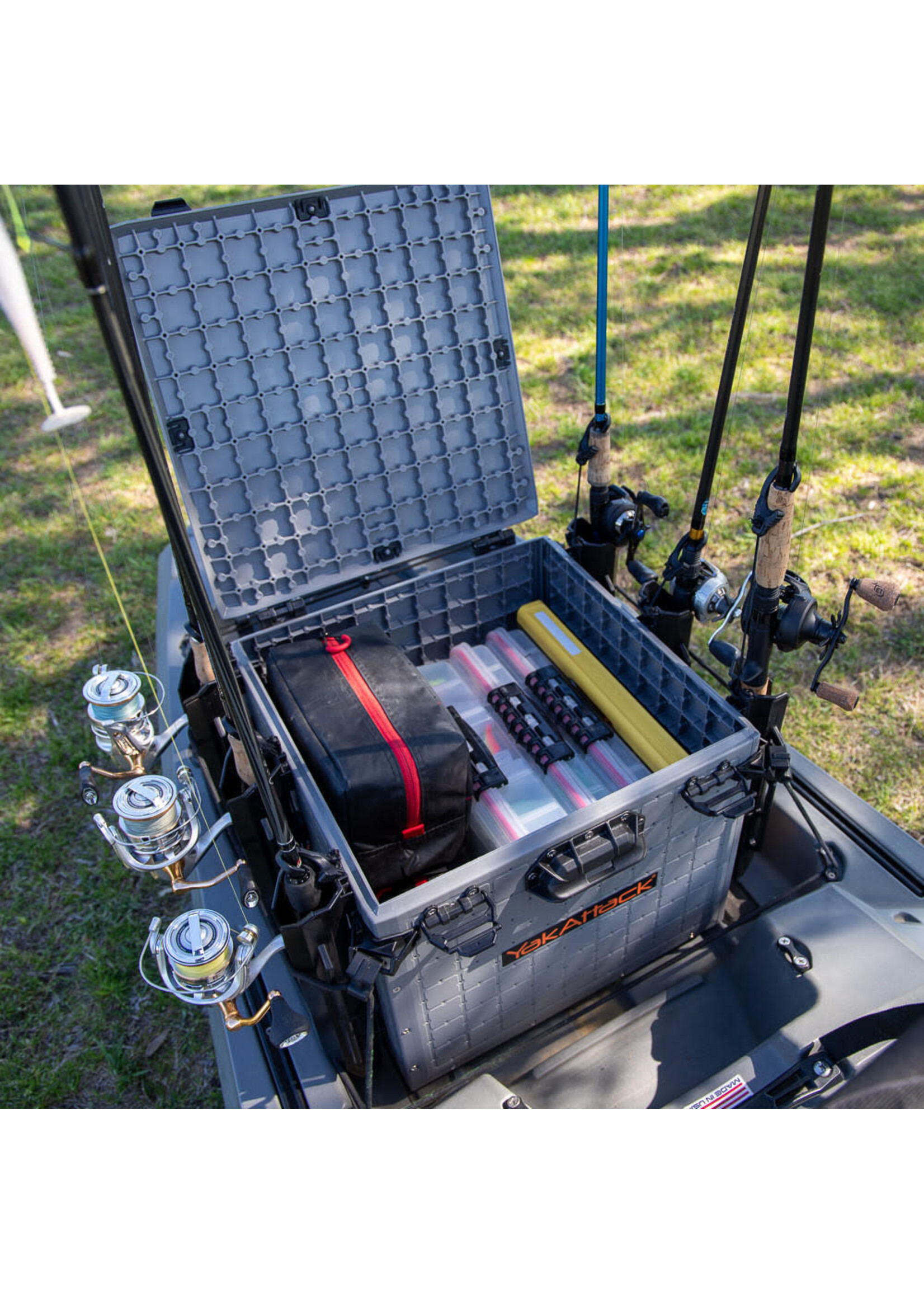 YakAttack YakAttack BlackPak Pro Kayak Fishing Crate - 16" x 16", Battleship Grey