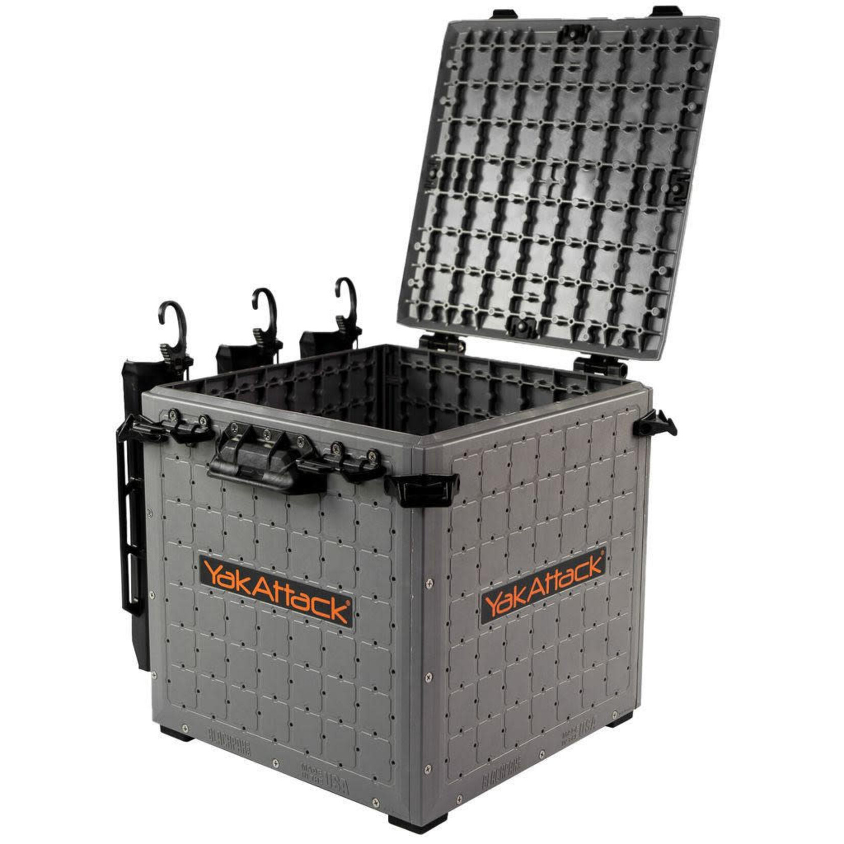 YakAttack YakAttack BlackPak Pro Kayak Fishing Crate - 13" x 13", Battleship Grey