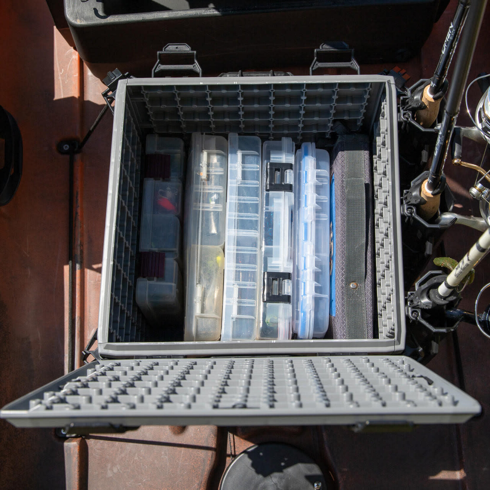 YakAttack YakAttack BlackPak Pro Kayak Fishing Crate - 13" x 13", Battleship Grey