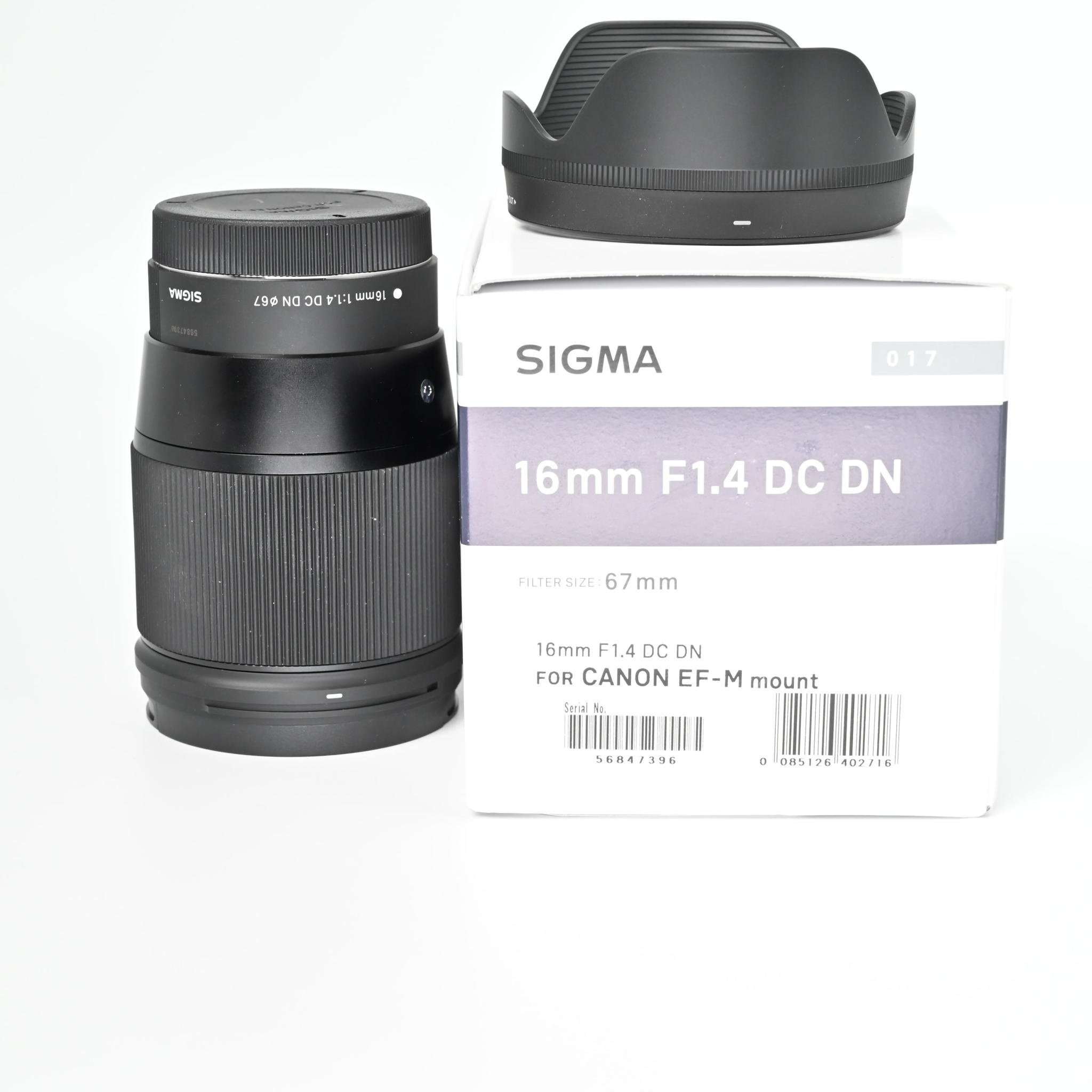 Used Sigma 16mm f/1.4 DC DN Contemporary Lens (Canon EFM) Competitive Cameras