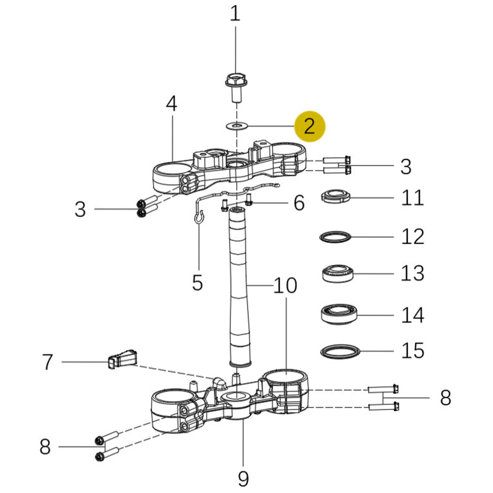 Kove Triple Clamp - 450 Rally Standard
