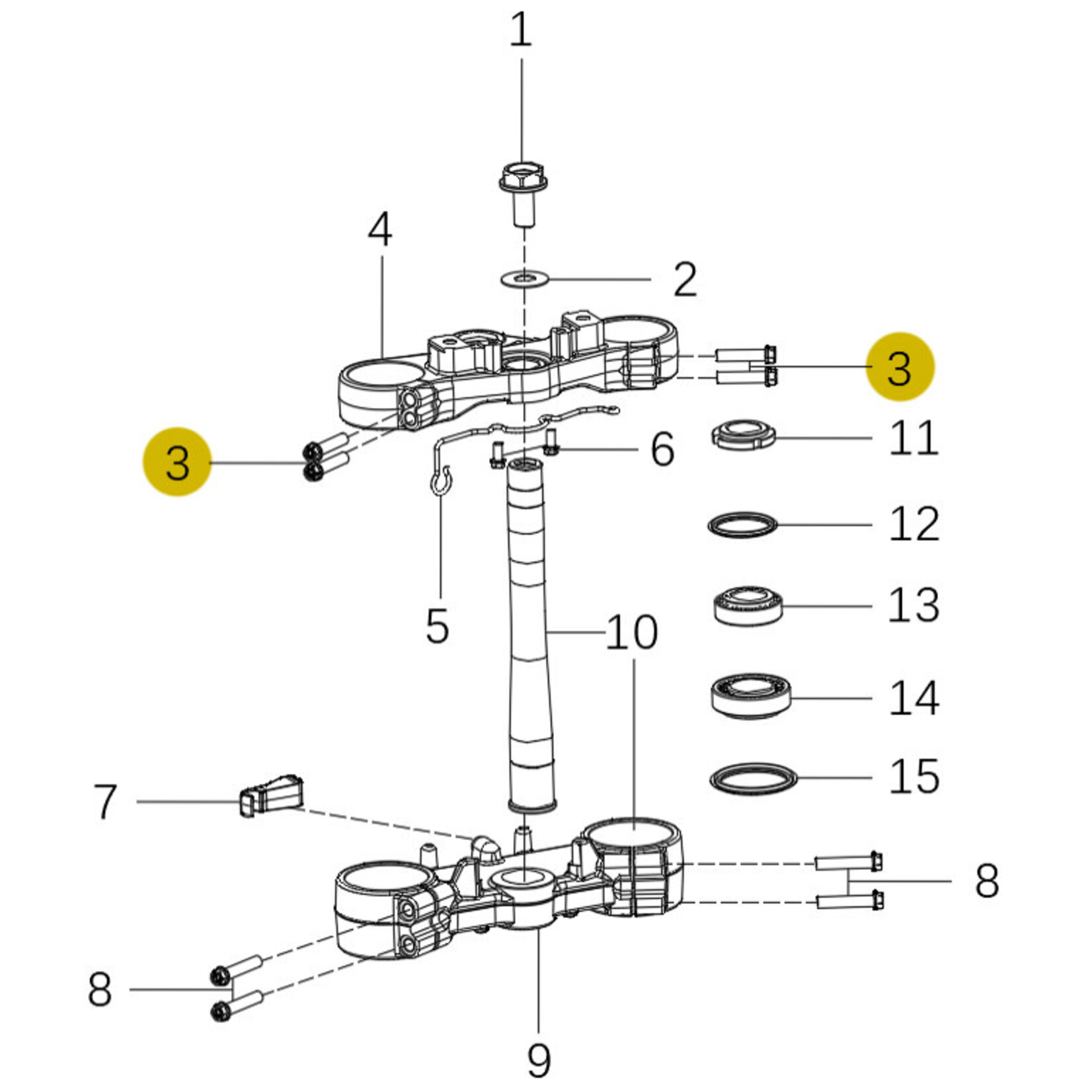 Kove Triple Clamp - 450 Rally Standard