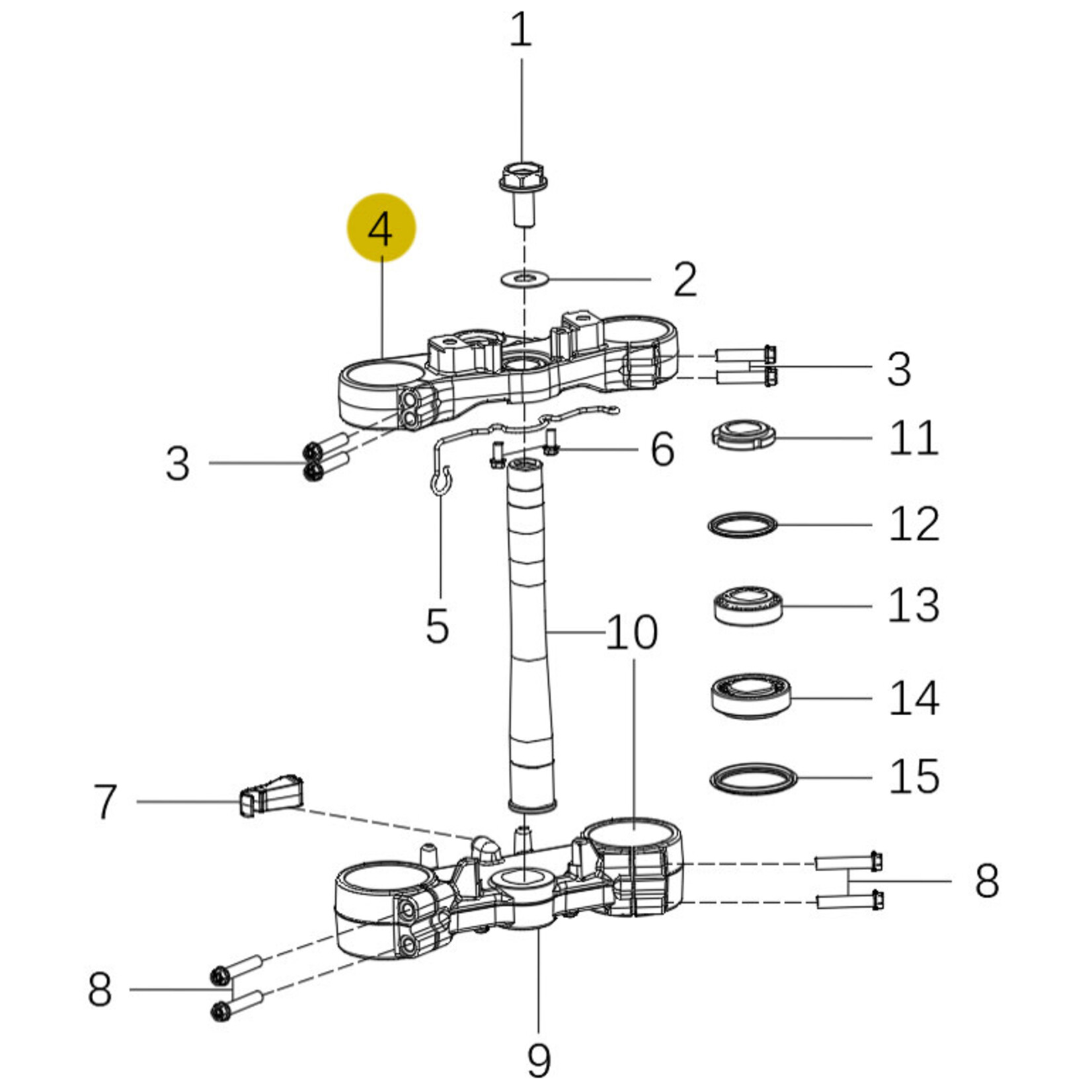Kove Triple Clamp - 450 Rally Standard
