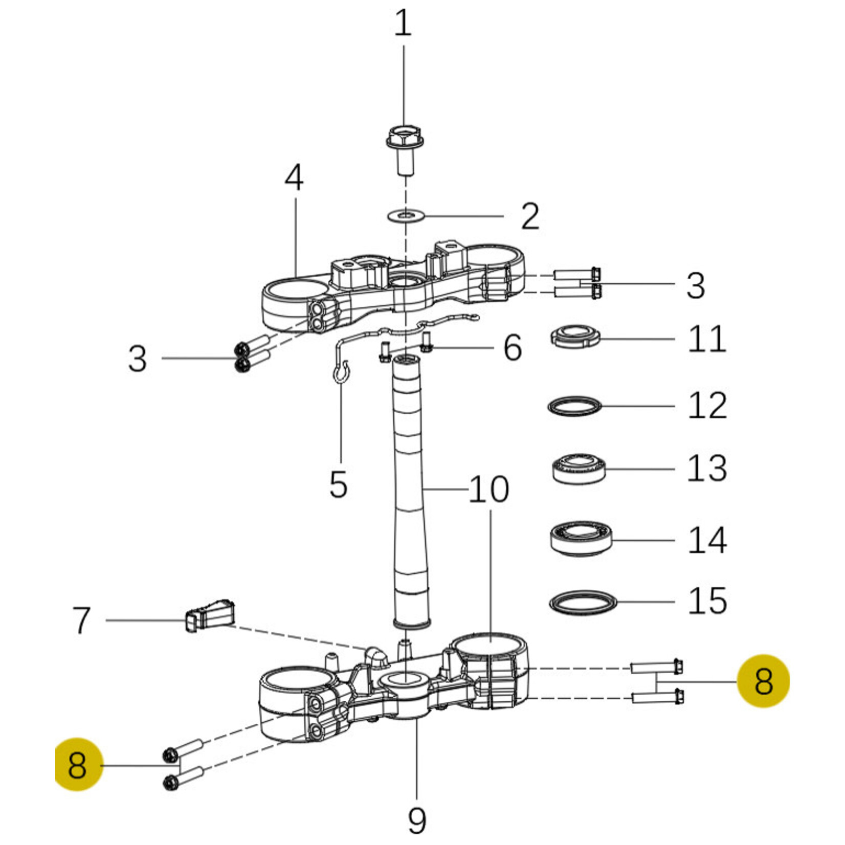 Kove Triple Clamp - 450 Rally Standard