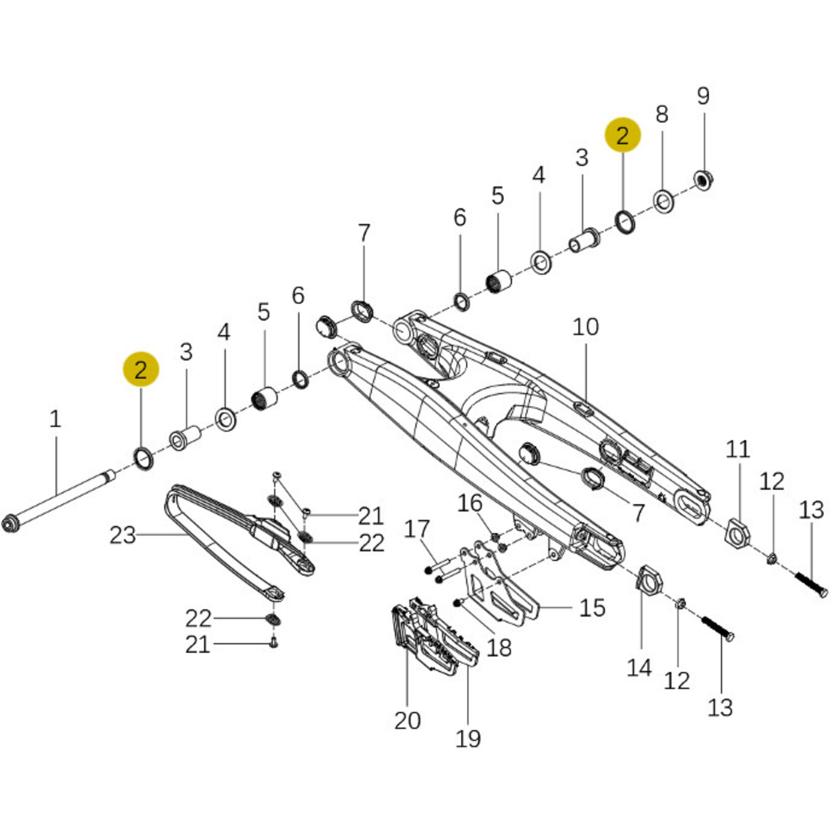 Kove Swingarm - 450 Rally Standard