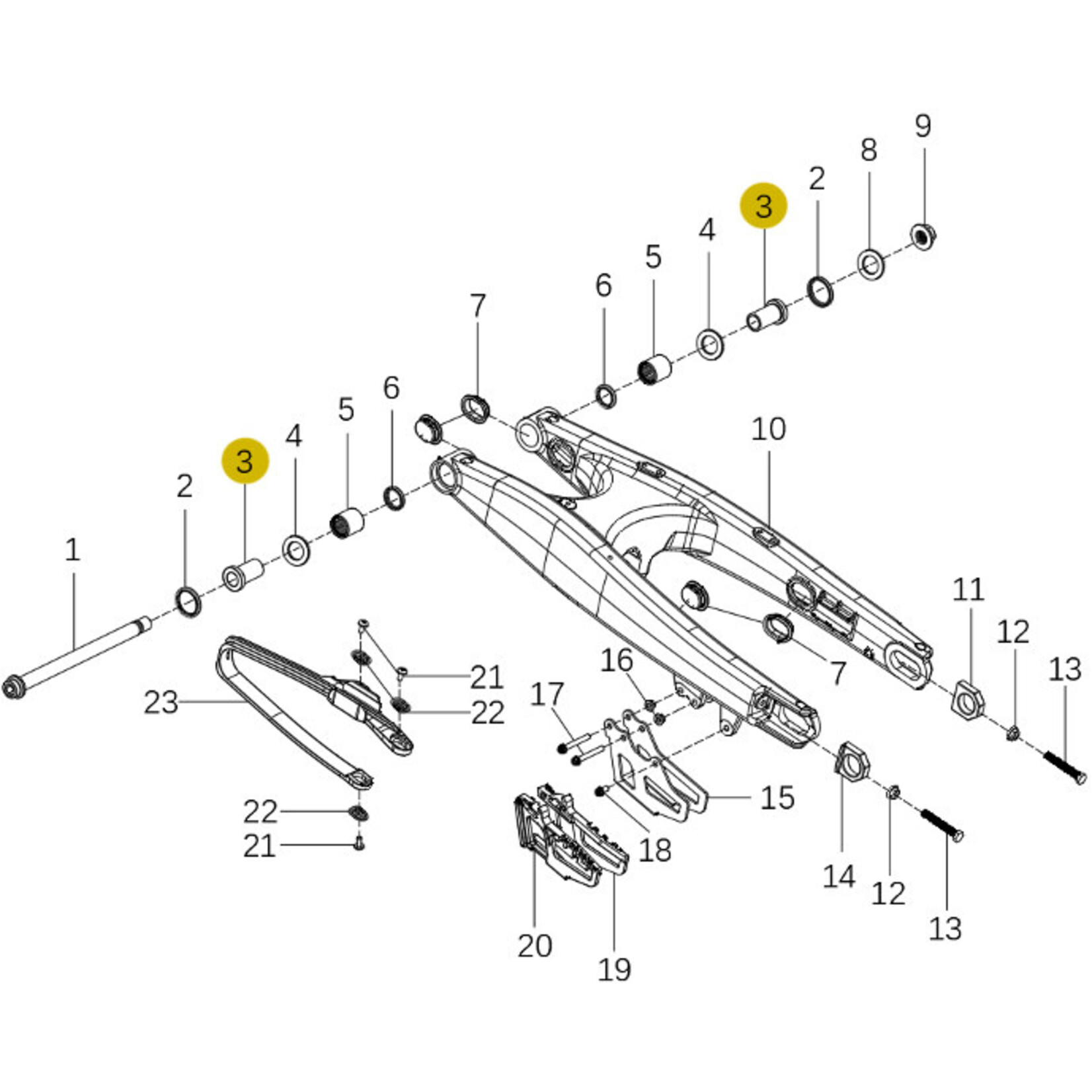 Kove Swingarm - 450 Rally Standard