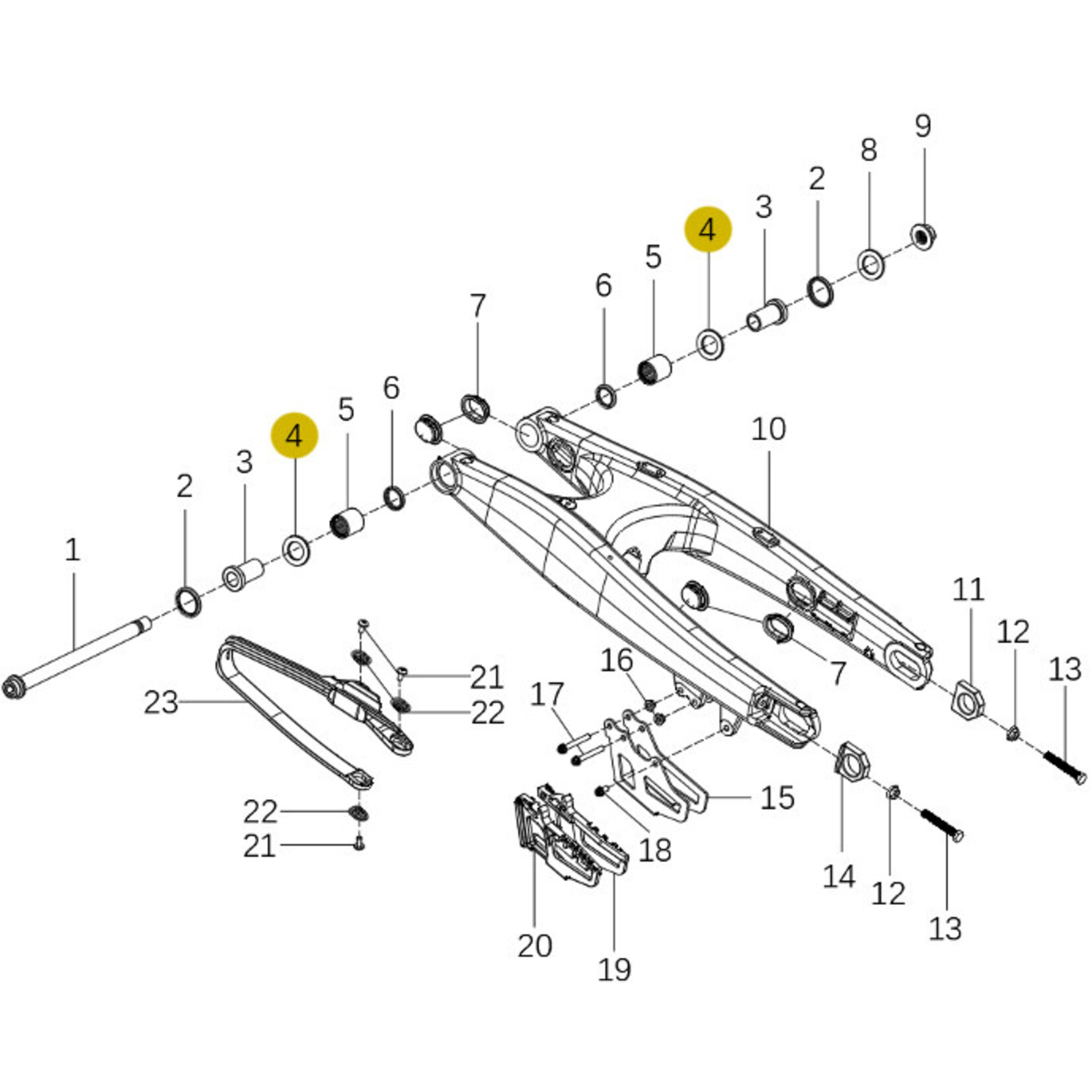 Kove Swingarm - 450 Rally Standard
