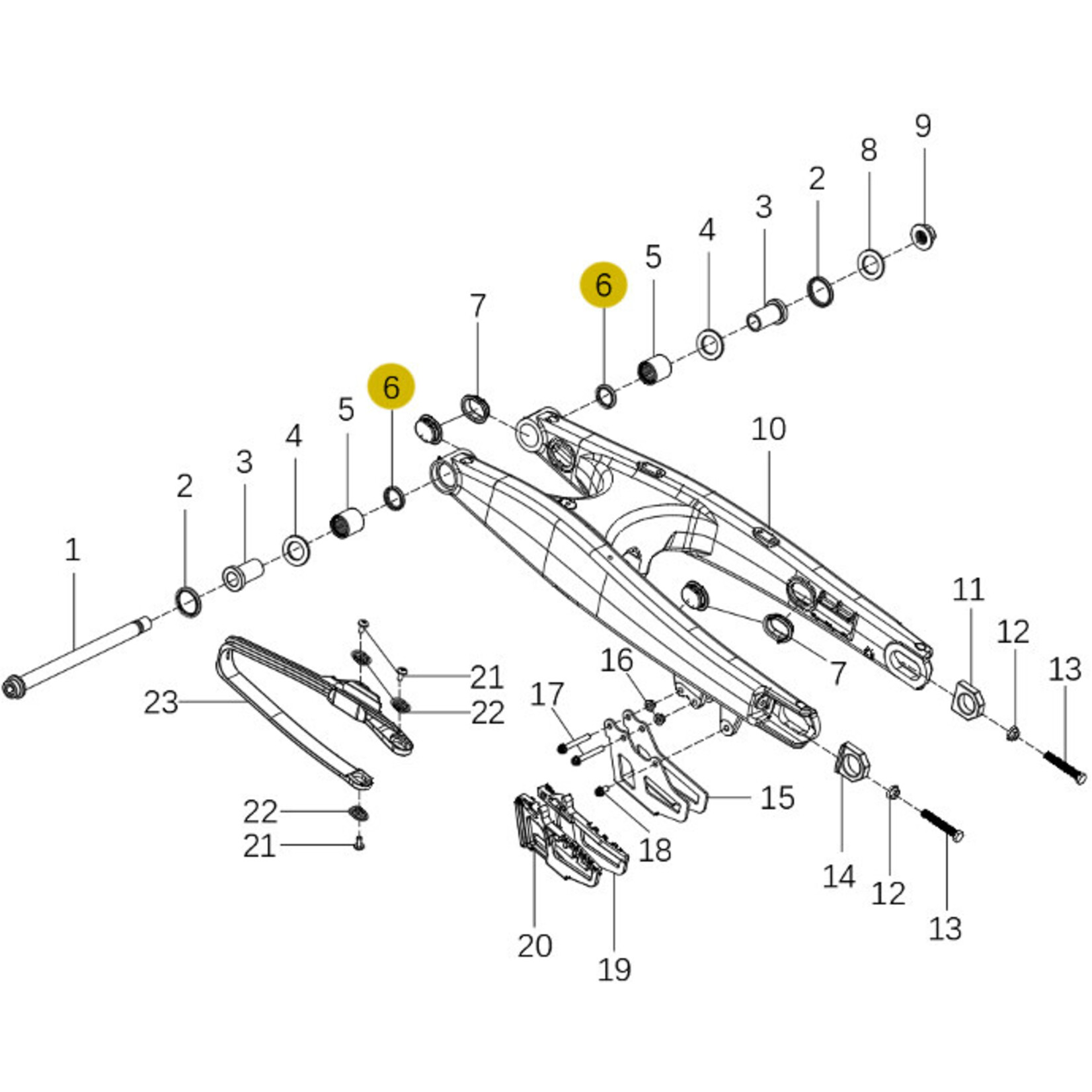 Kove Swingarm - 450 Rally Standard