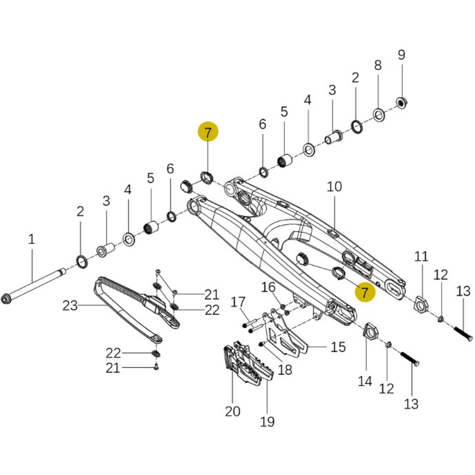 Kove Swingarm - 450 Rally Standard