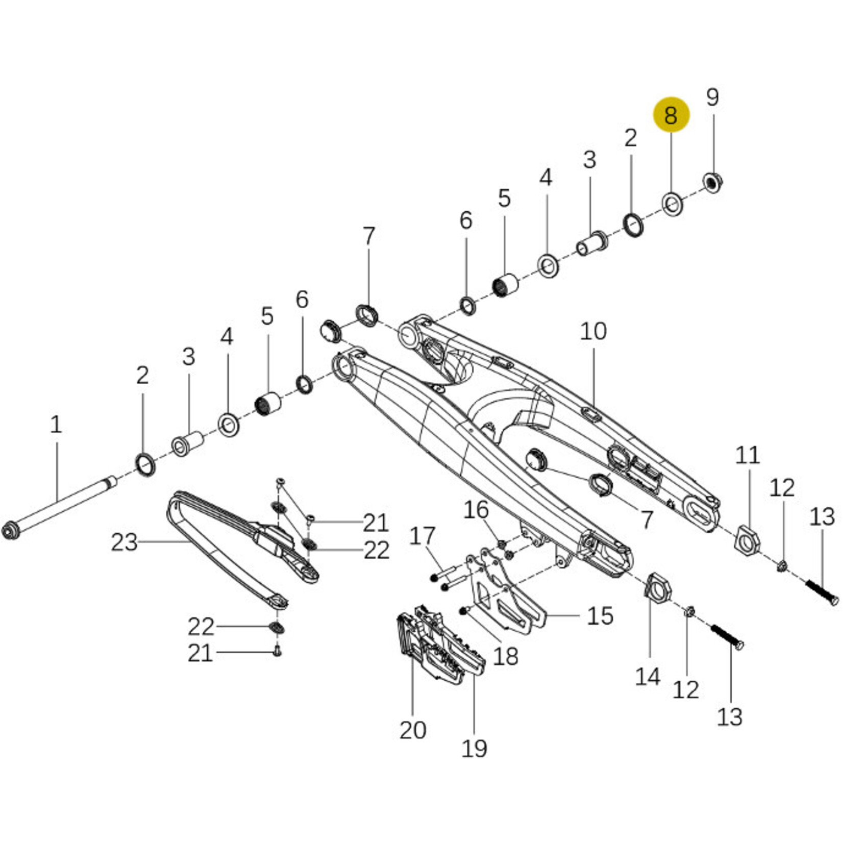 Kove Swingarm - 450 Rally Standard