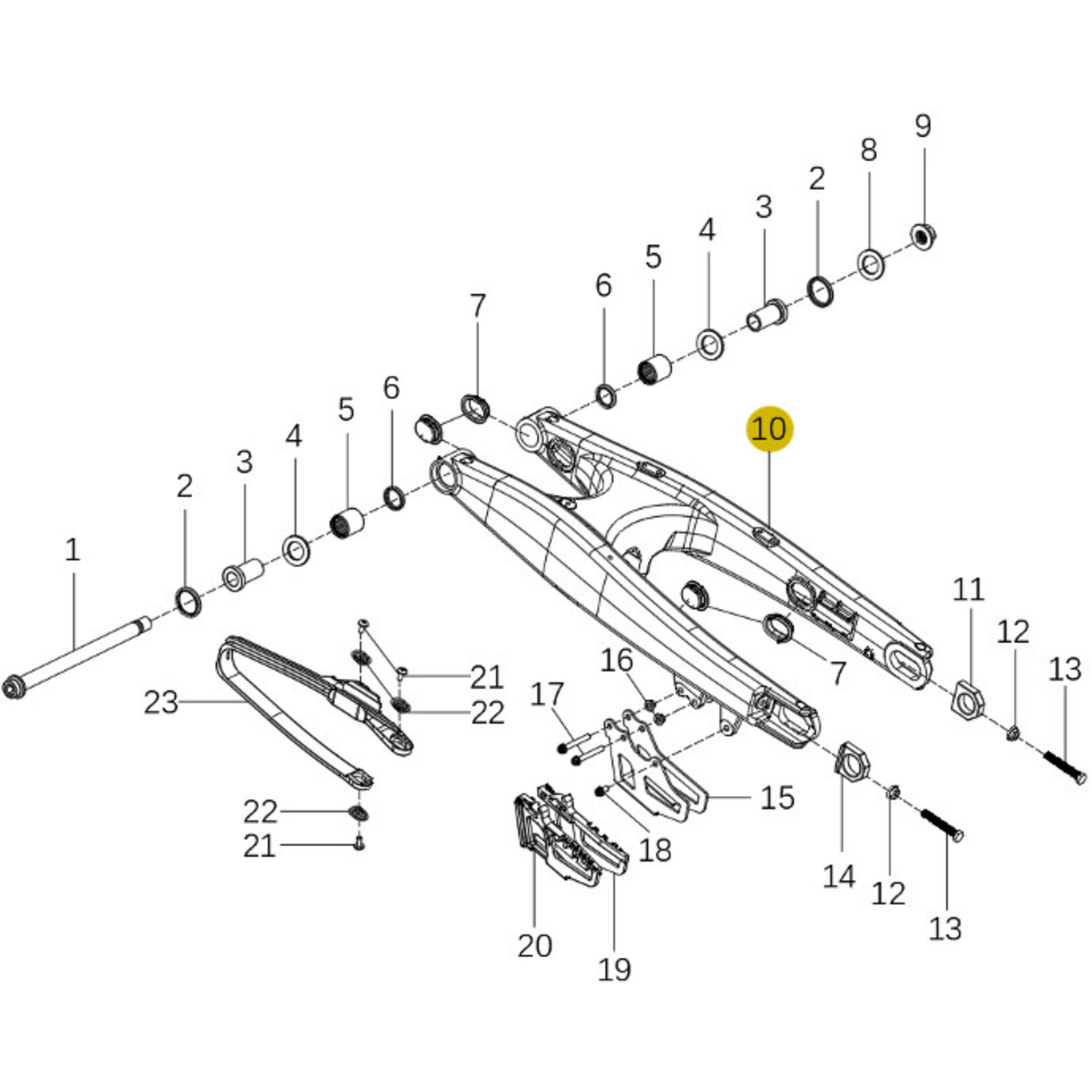 Kove Swingarm - 450 Rally Standard