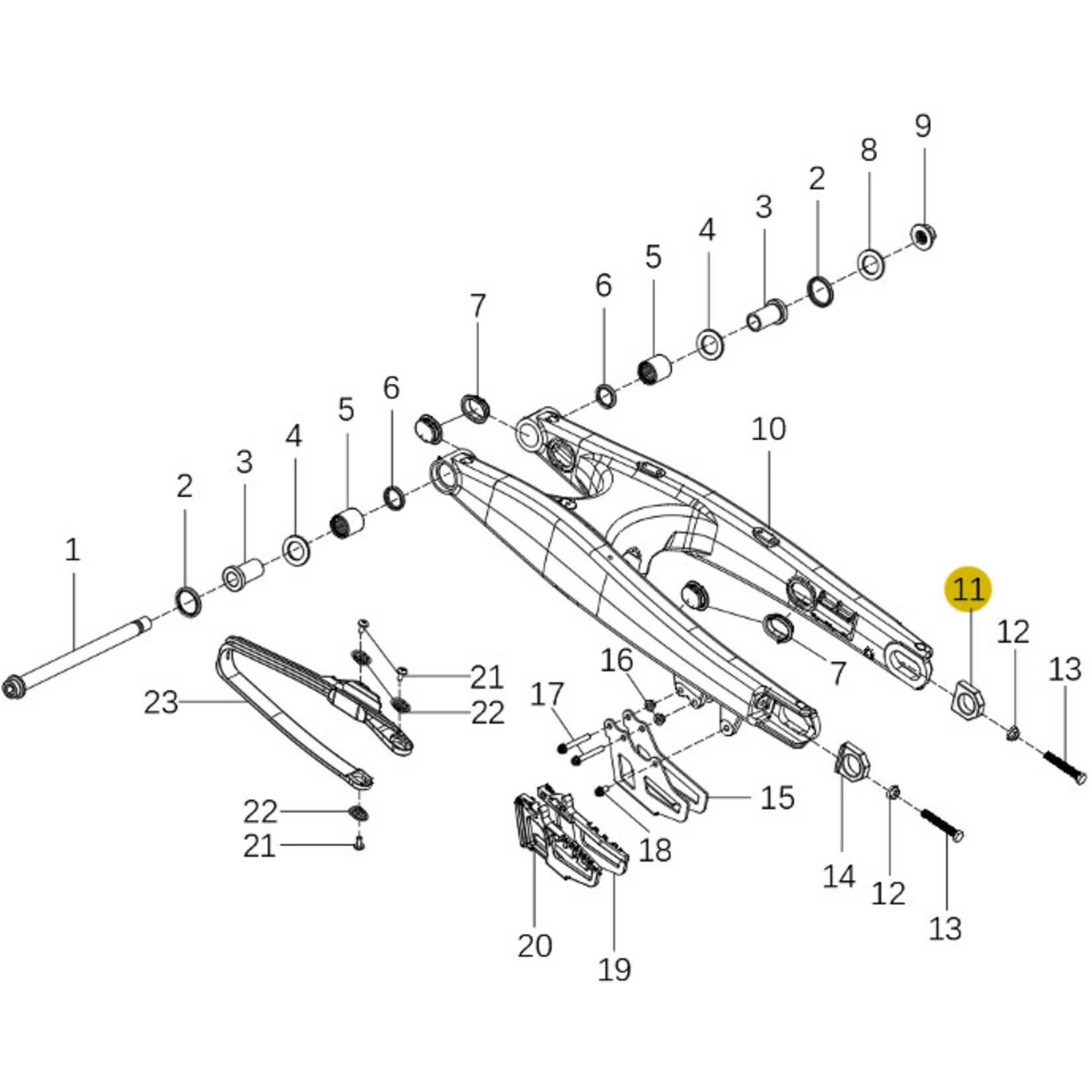 Kove Swingarm - 450 Rally Standard
