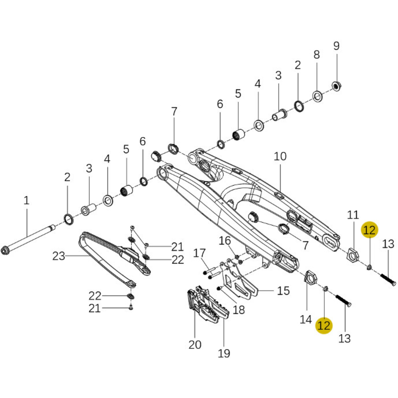 Kove Swingarm - 450 Rally Standard