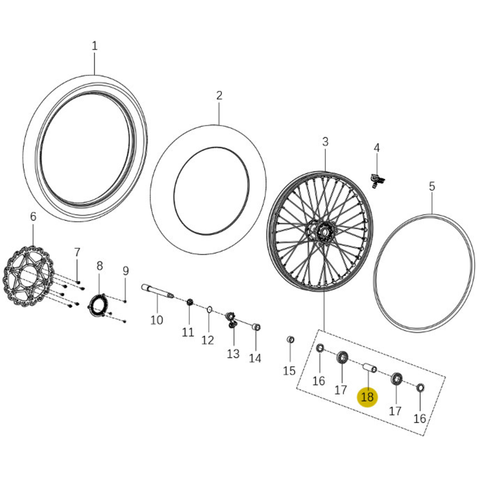 Kove Front Wheel - 450 Rally Standard