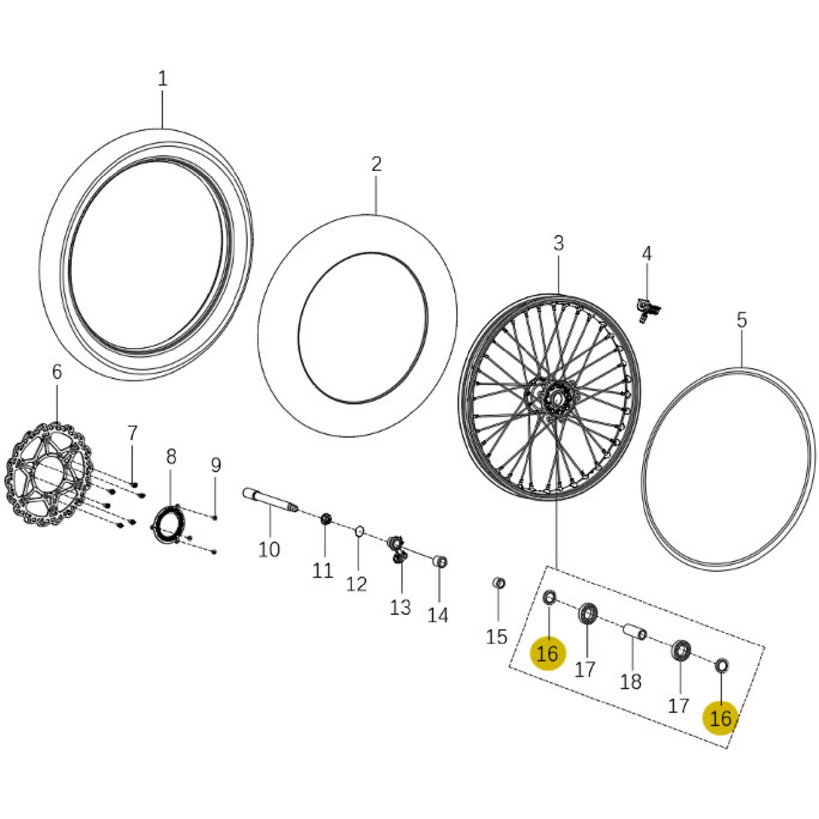 Kove Front Wheel - 450 Rally Standard