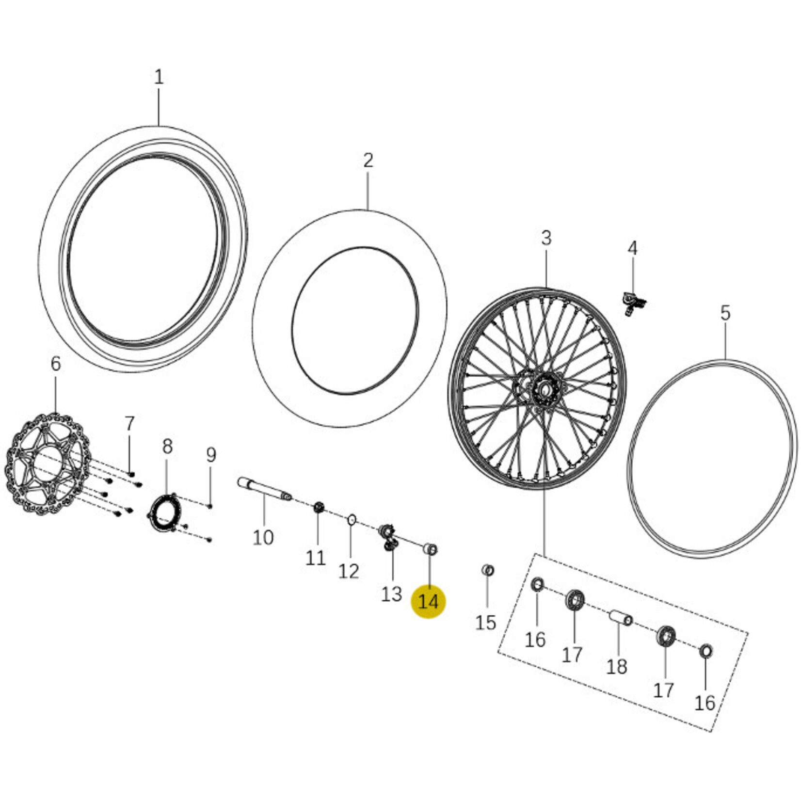 Kove Front Wheel - 450 Rally Standard