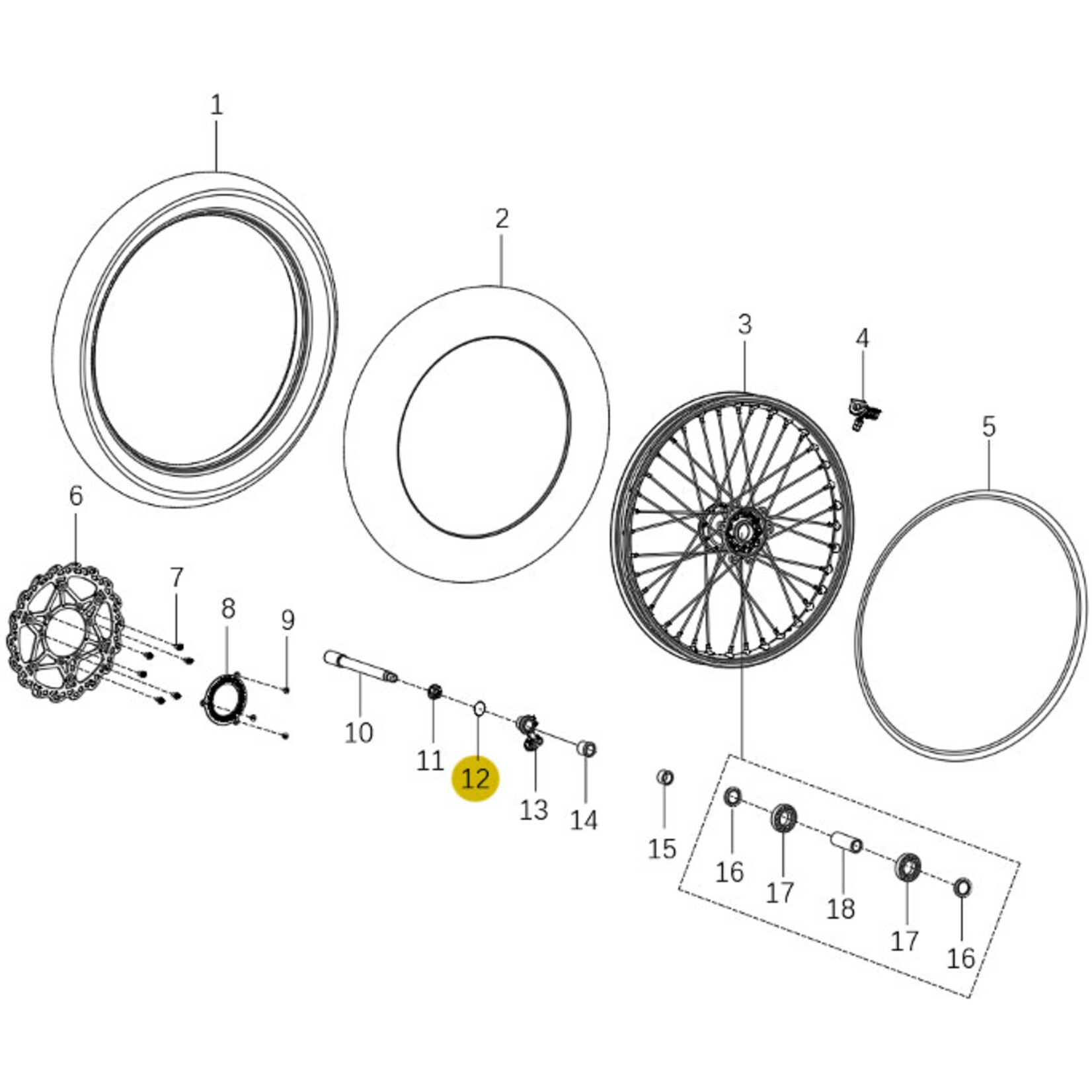 Kove Front Wheel - 450 Rally Standard