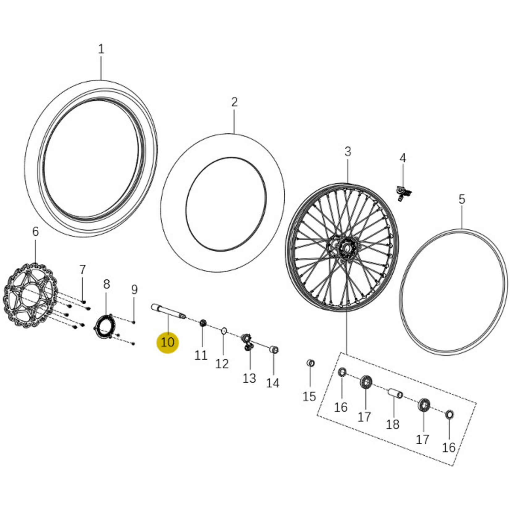 Kove Front Wheel - 450 Rally Standard