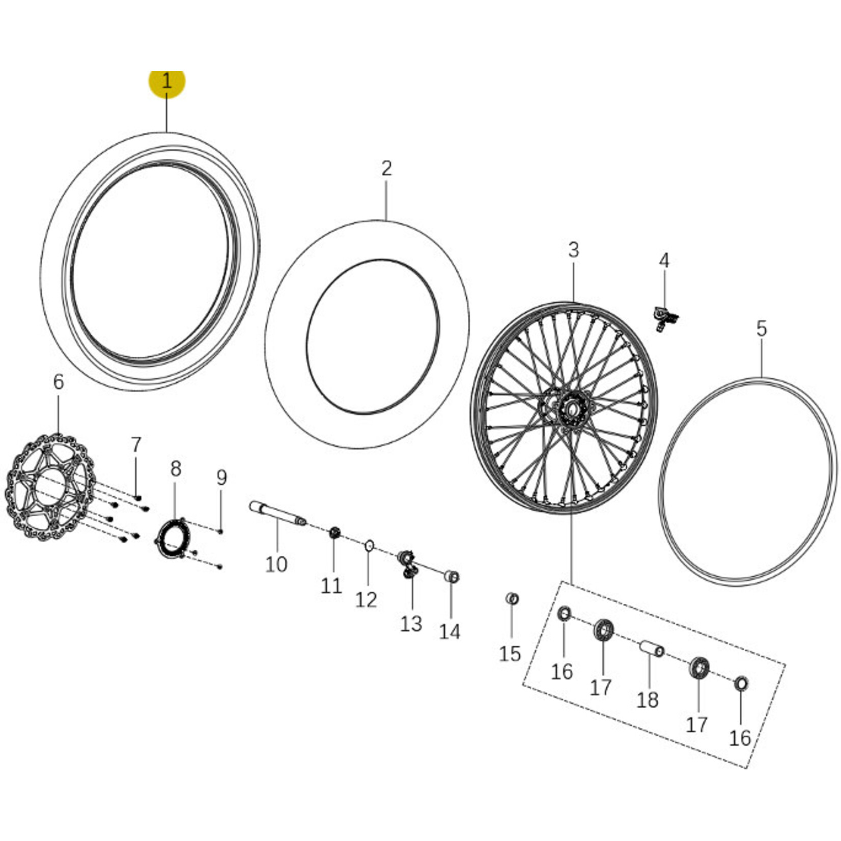 Kove Front Wheel - 450 Rally Standard