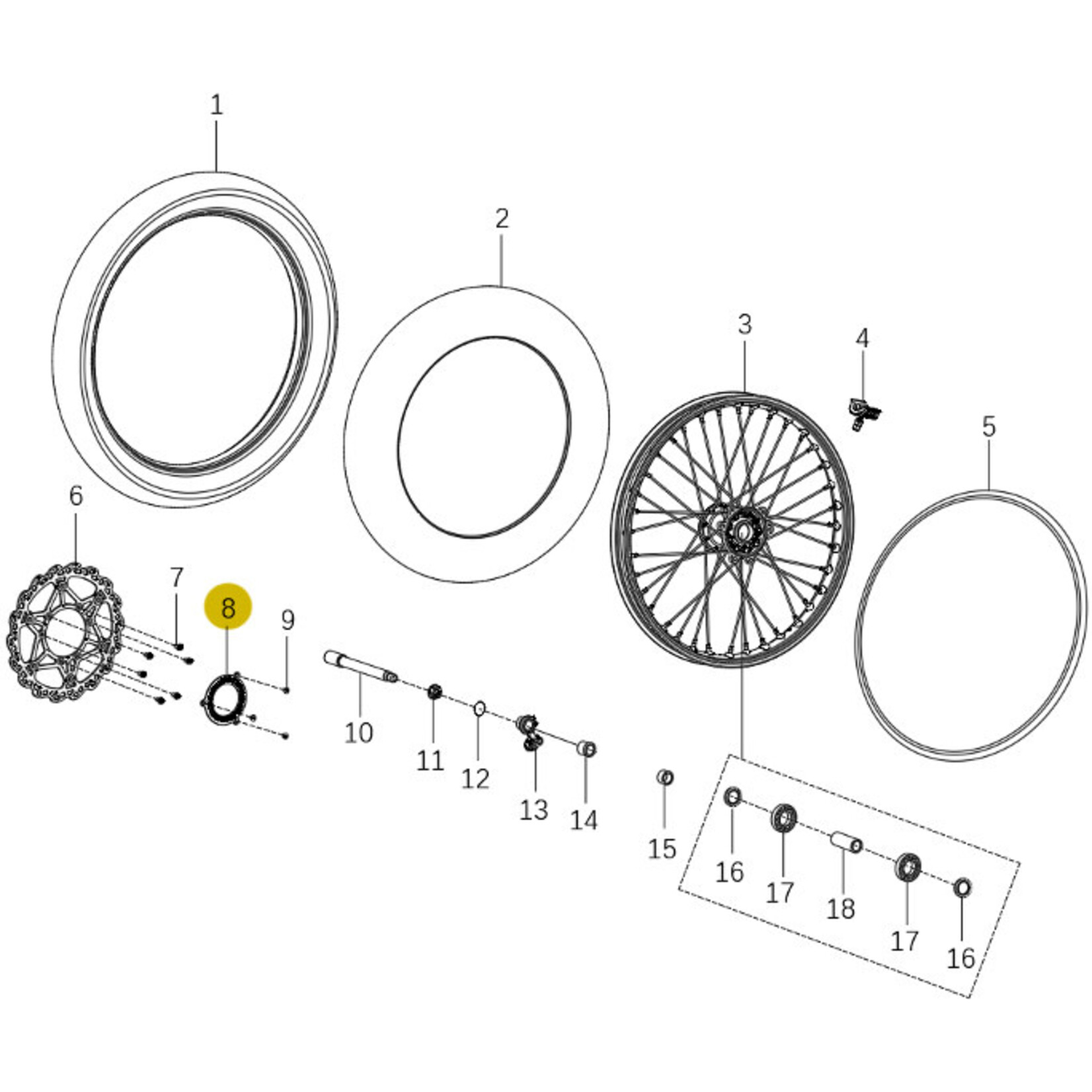 Kove Front Wheel - 450 Rally Standard