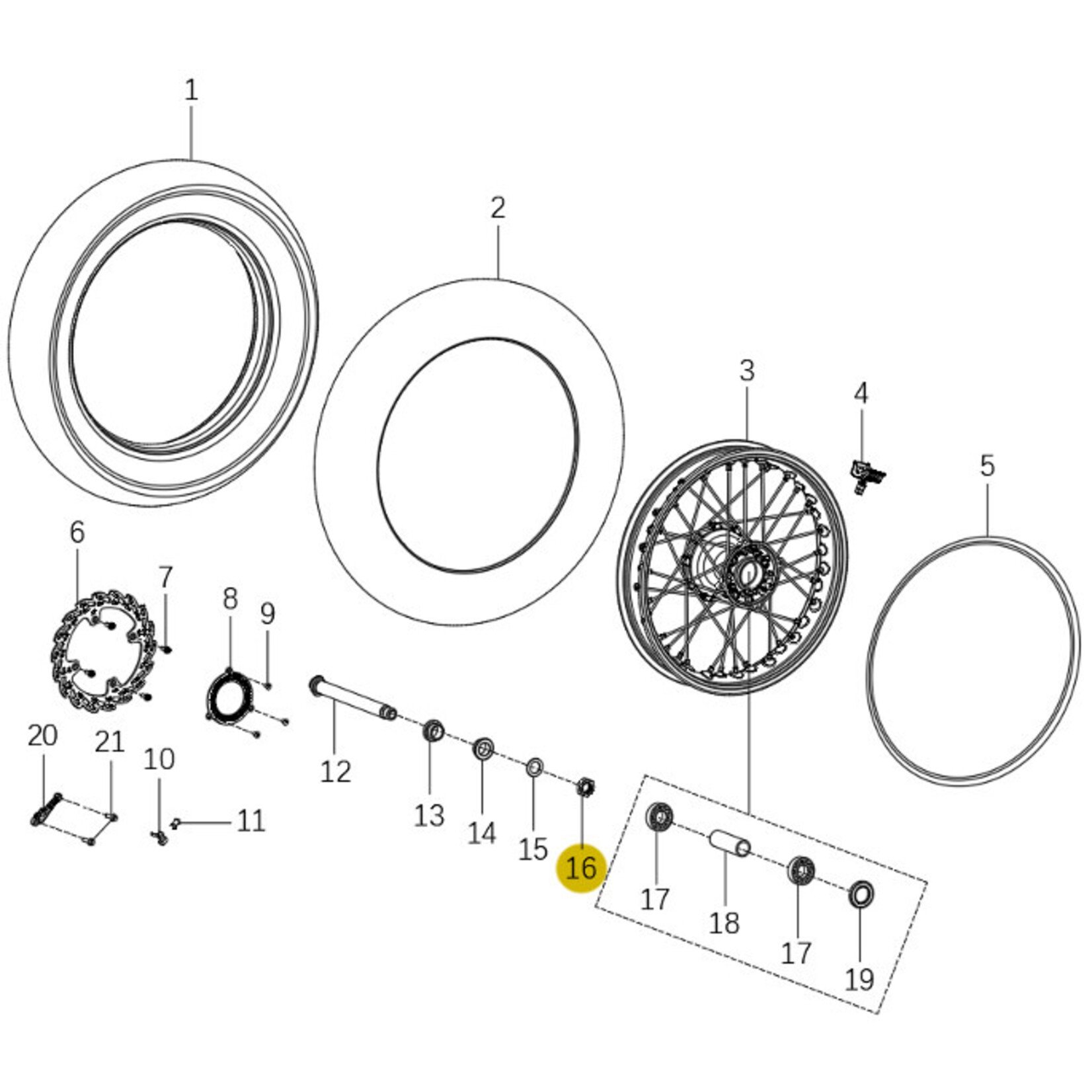 Kove Rear Wheel - 450 Rally Standard