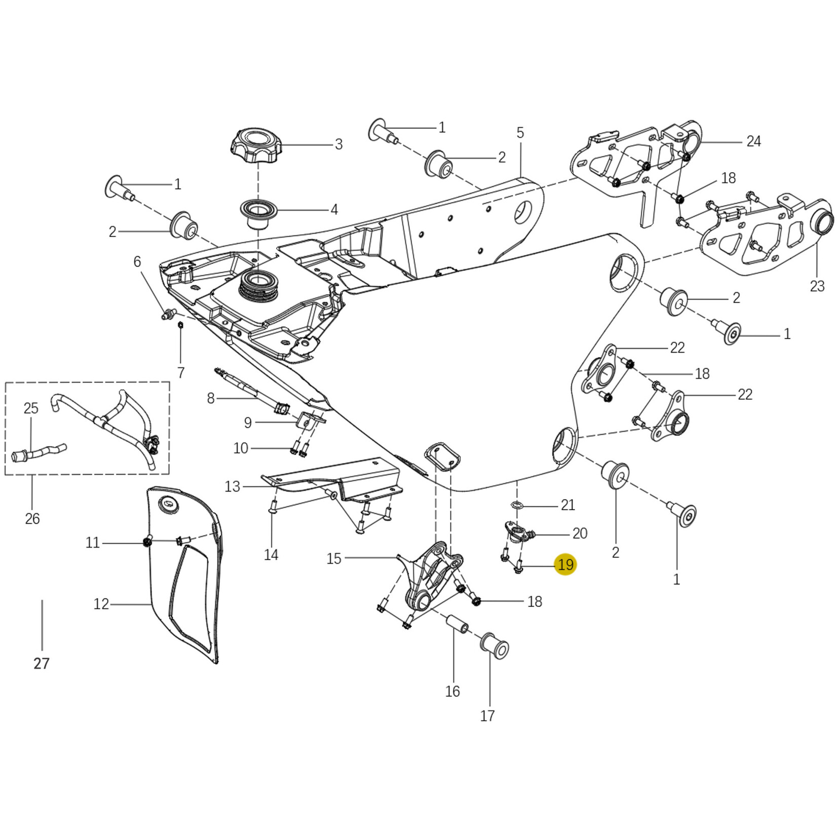 Kove Rear Fuel Tank - 450 Rally Standard