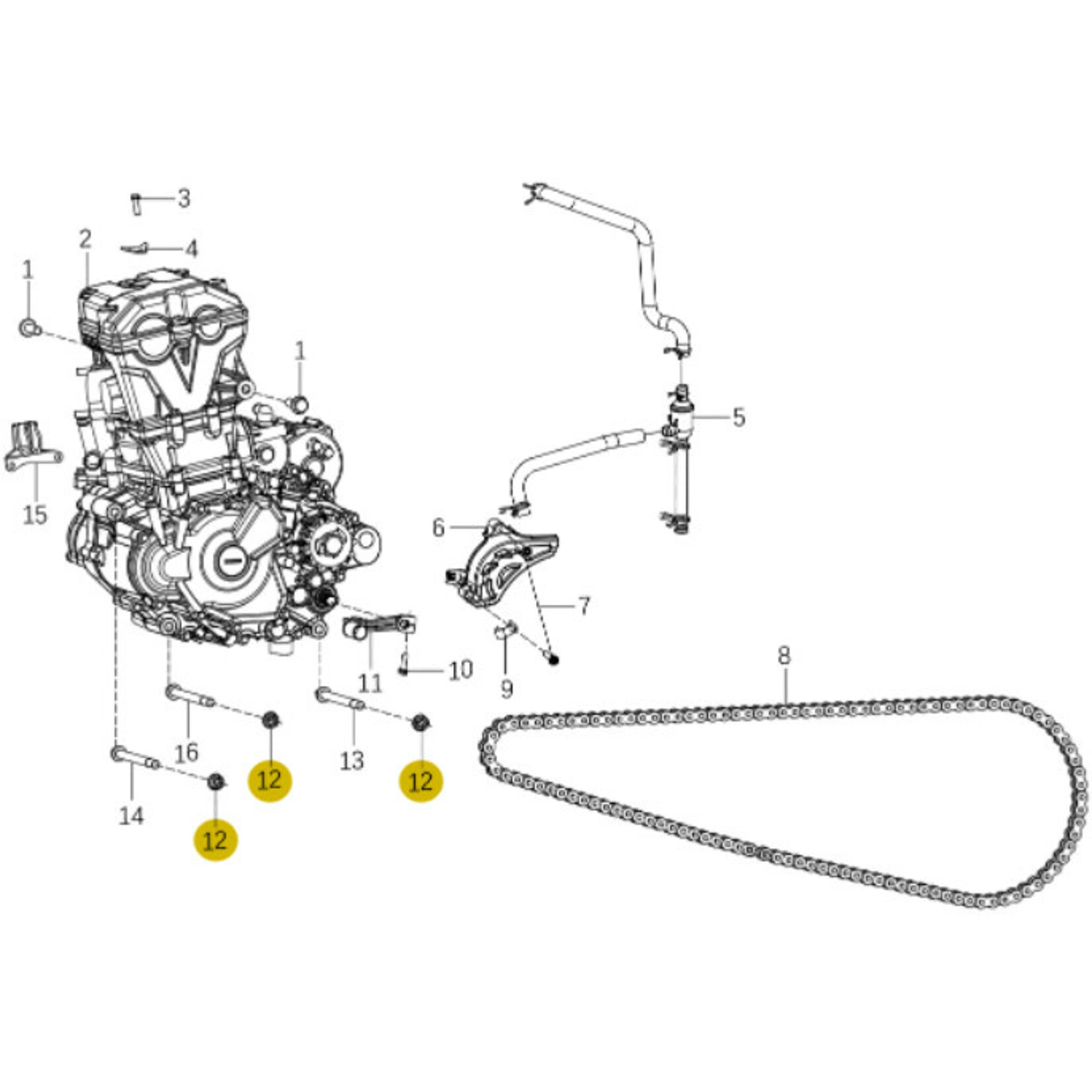 Kove Engine Fixtures - 450 Rally Standard